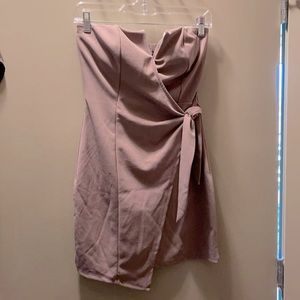Strapless Wrap Dress